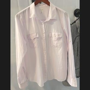 Jcrew Ladies Lavender Cotton Voile Button Down Shirt